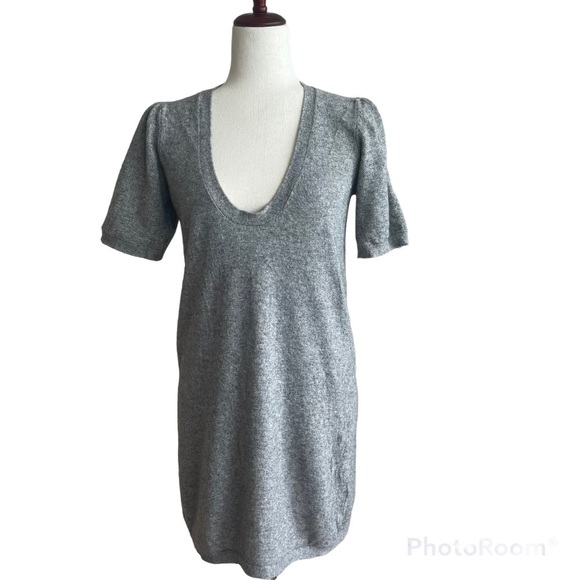 IRO dress sweater wool / modal short dress gray size M VGC - Picture 1 of 14